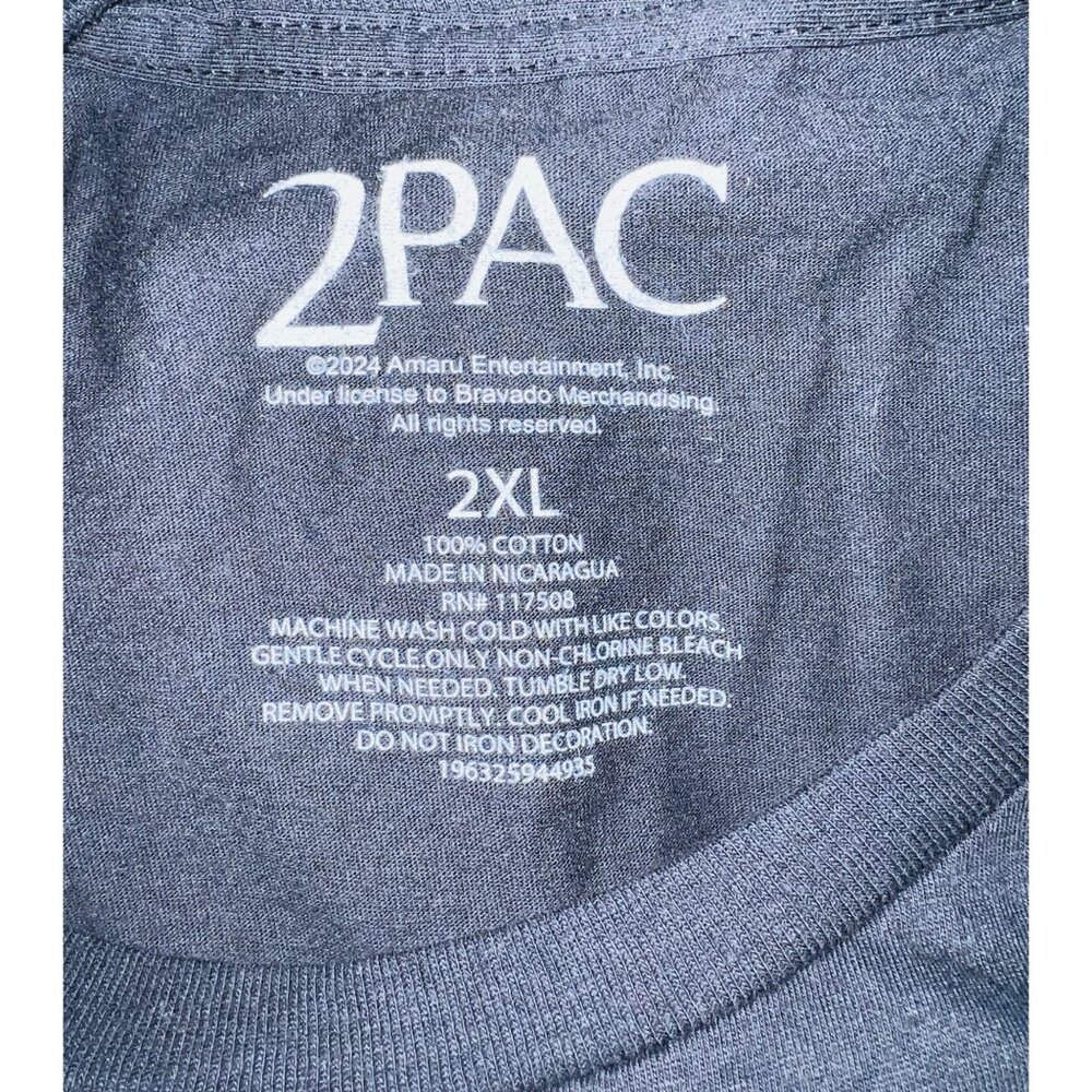 2Pac Trust Nobody Black Graphic Tee Unisex 2XL 100% Cotton - Picture 3 of 3